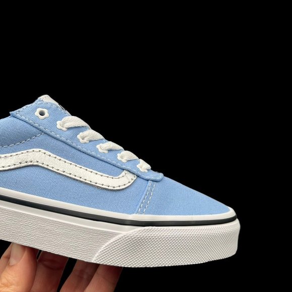 Vans Ward Little Girls Canva Skateboard Sneaker Size 13 Low Top Lace Up Shoes - Picture 4 of 16